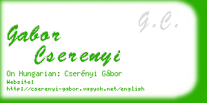 gabor cserenyi business card